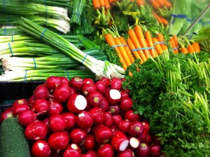 Colorful mixed vegetables