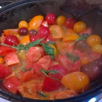 Heirloom tomatoes steaming HR